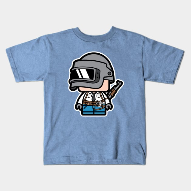 Chibi PUBG Character Kids T-Shirt by chibifyproject